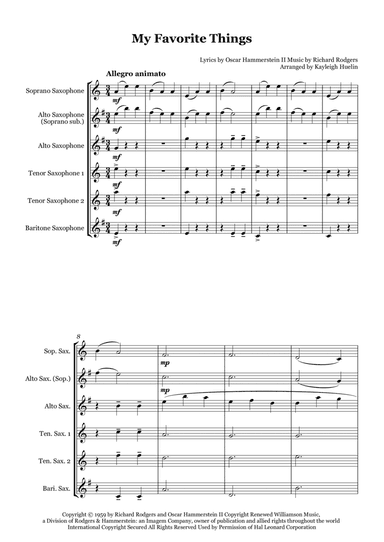 My Favorite Things (arr. Kayleigh Huelin)