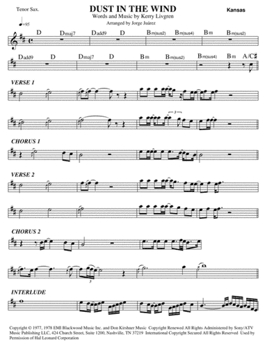 Dust In The Wind (arr. Jorge Juárez)