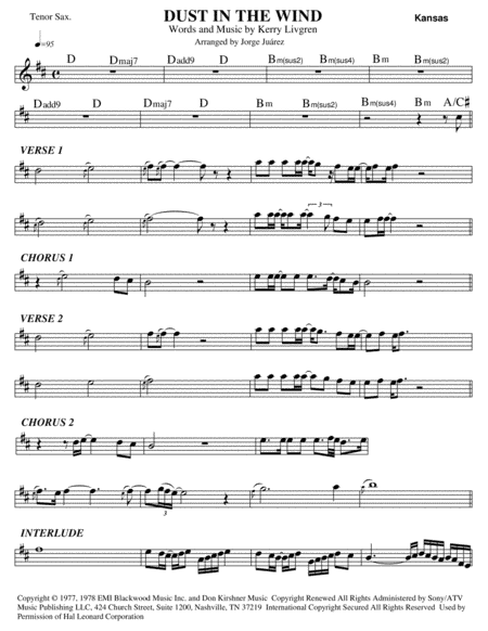 Dust In The Wind (arr. Jorge Juárez)