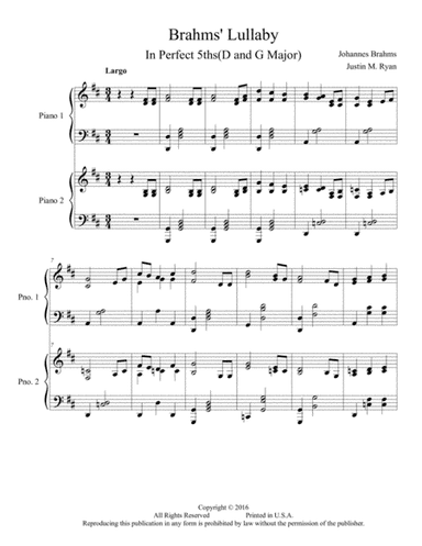 Brahms' Lullaby (arr. Justin M. Ryan)