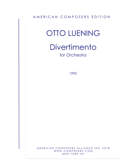 [Luening] Divertimento for Orchestra