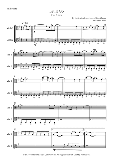 Let It Go (arr. Fabio Britto)