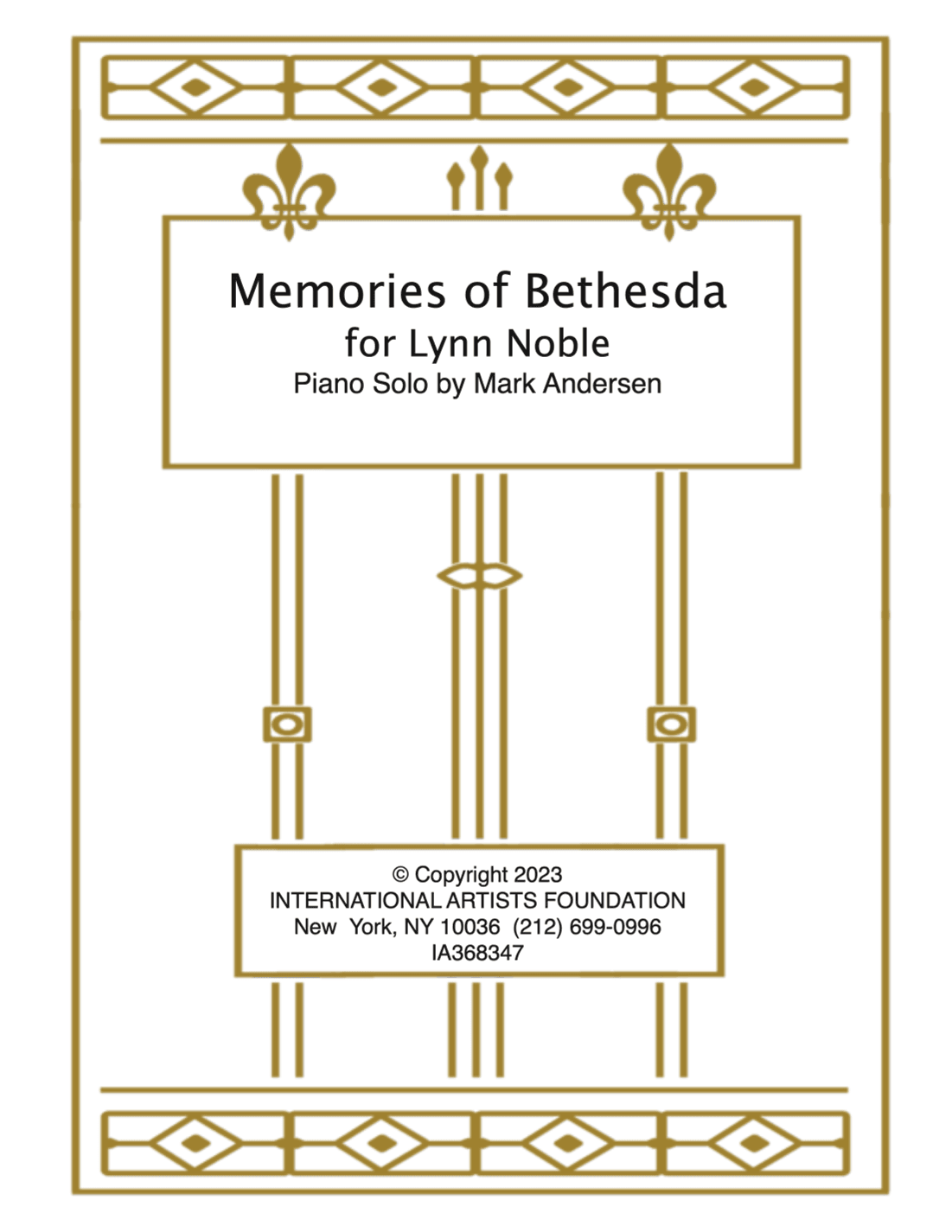 Memories of Bethesda for solo piano by Mark Andersen