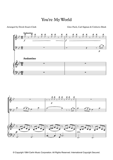 You're My World (il Mio Mondo) (arr. Derek STUART-CLARK)