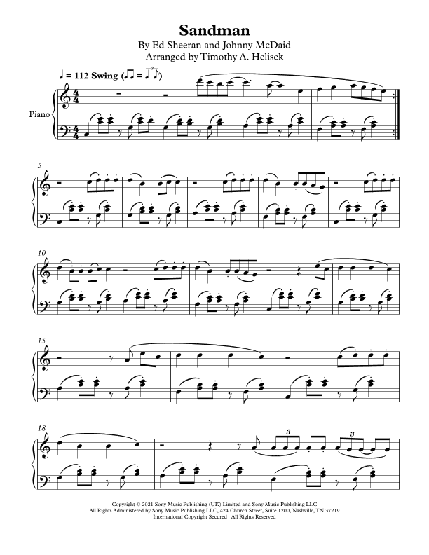 Sandman (arr. Timothy A. Helisek)