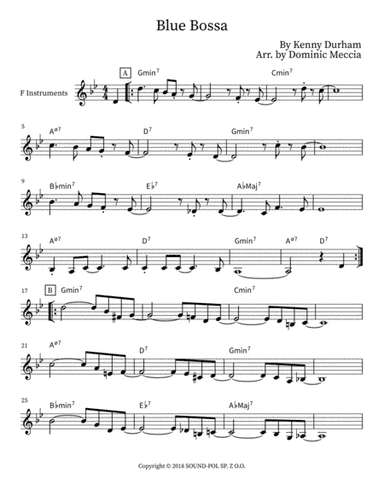 Blue Bossa (arr. Dominic Meccia)