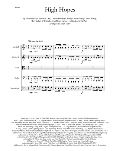High Hopes (arr. Ellen Harle)