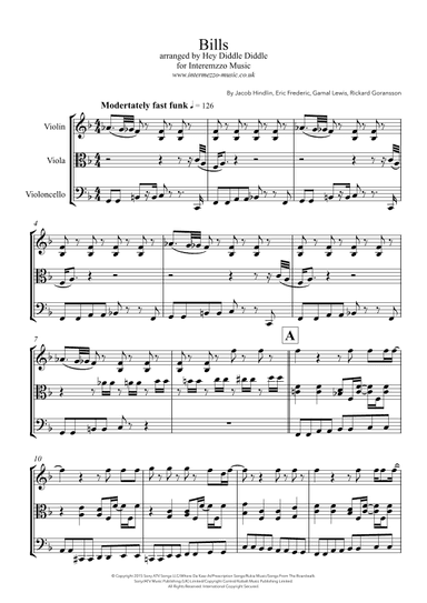 Bills (arr. Hey Diddle Diddle)