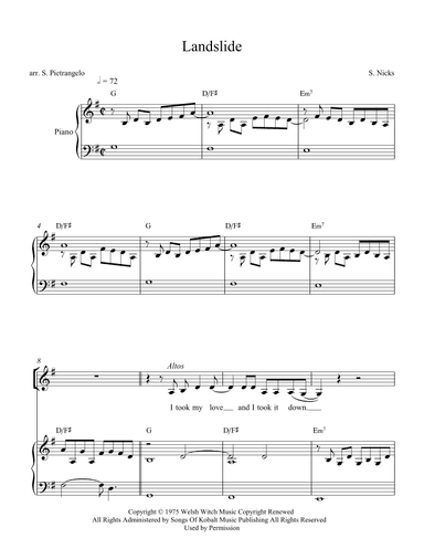 Landslide (arr. Scott Pietrangelo)