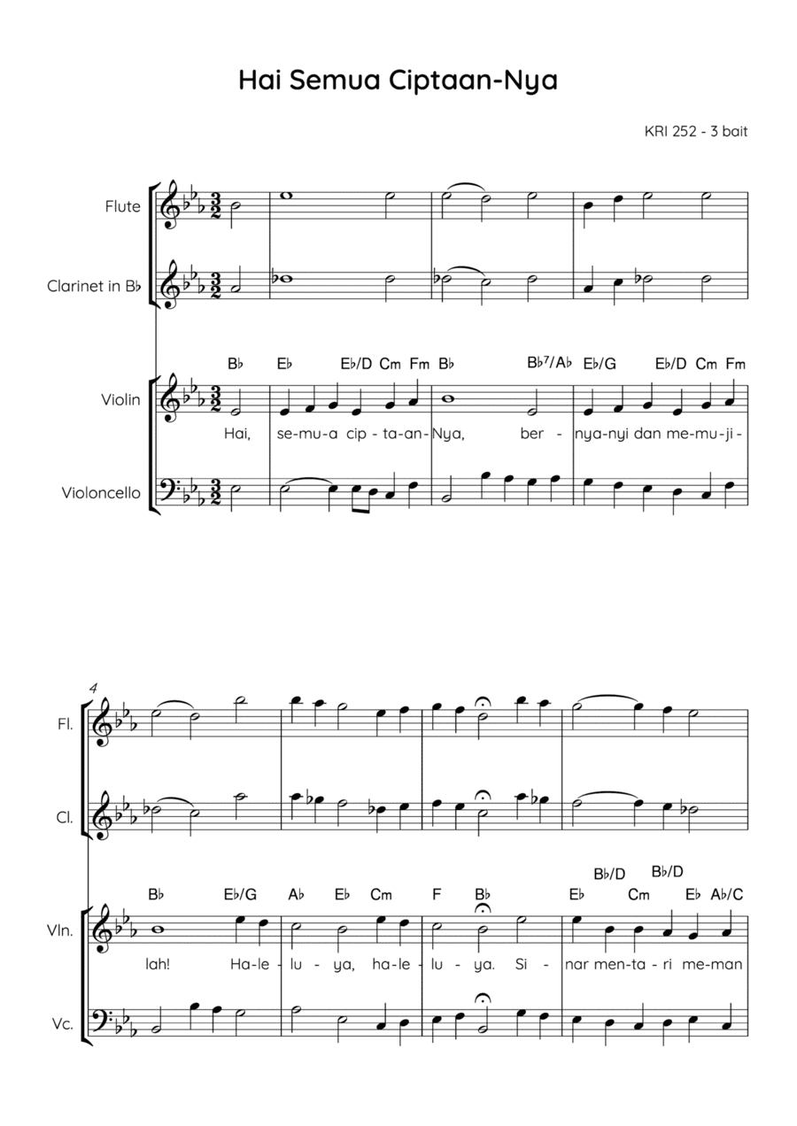 All Creatures of our God and King / Hai Semua Ciptaan-Nya (arr. Angie Wiranata)