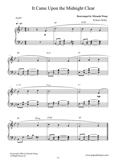 It Came Upon the Midnight Clear - Romantic Piano Version (arr. Miranda Wong)