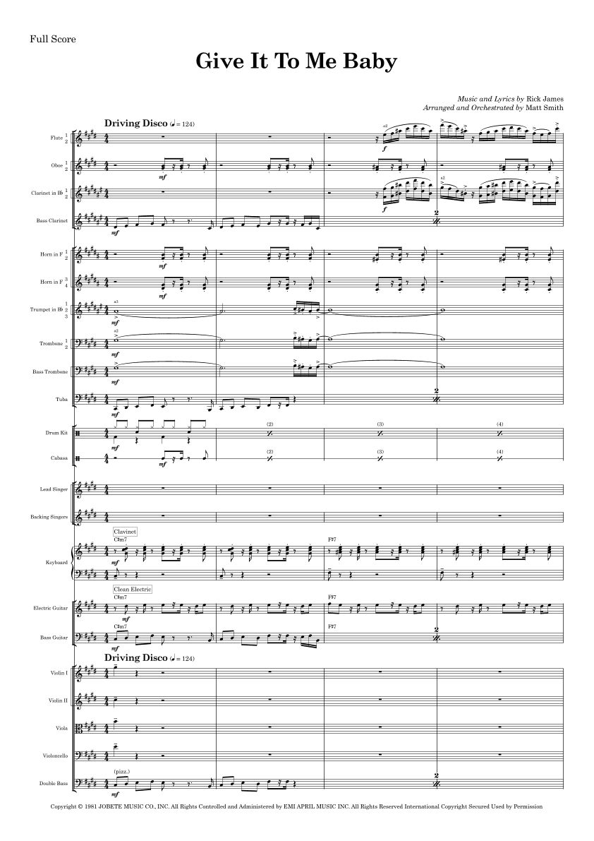 Give It To Me Baby (arr. Matt Smith)