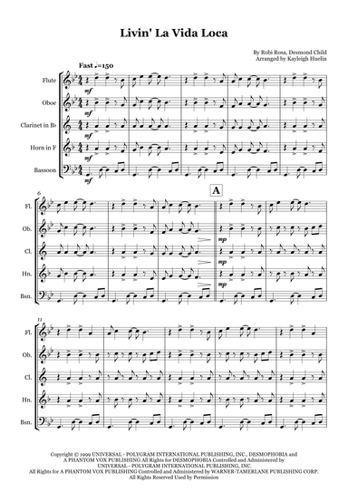 Livin' La Vida Loca (arr. Kayleigh Huelin)