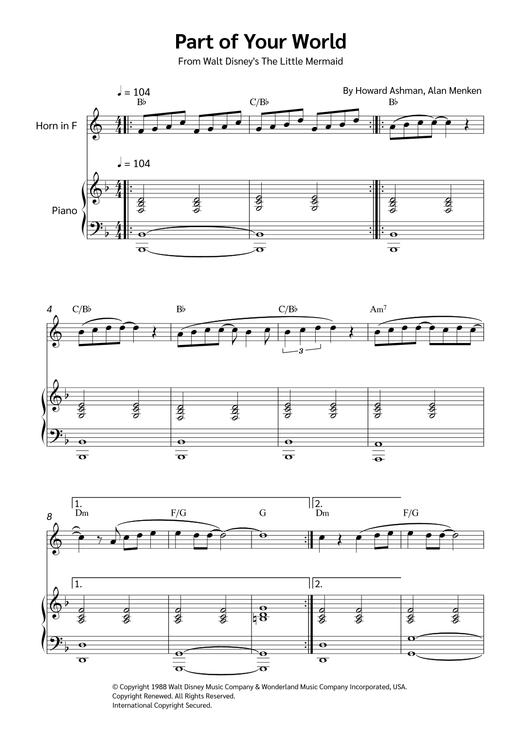 Part Of Your World (arr. Jackson Spindler)
