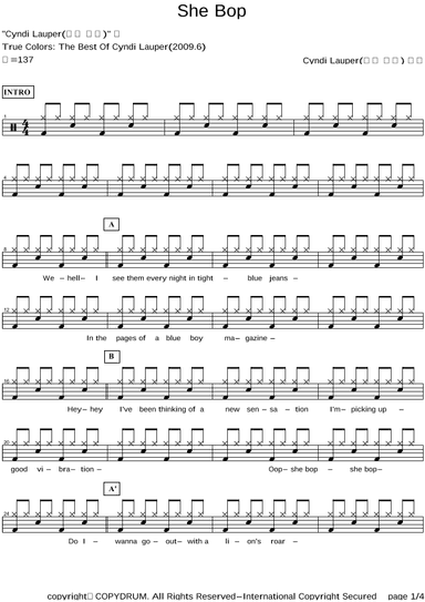 She Bop (arr. COPYDRUM)