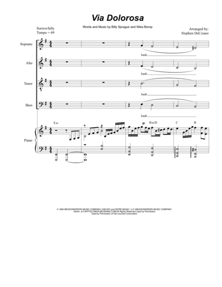 Via Dolorosa (arr. Stephen DeCesare)
