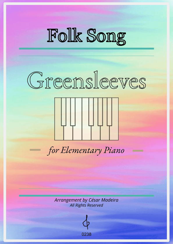 Greensleeves - Elementary Piano - W/Chords (Full Score) (arr. César Madeira)