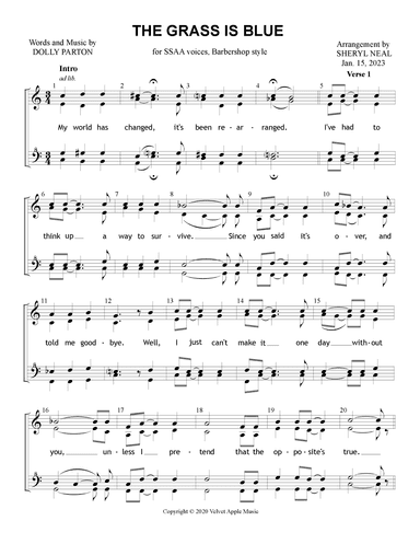 The Grass Is Blue (arr. Sheryl Neal)