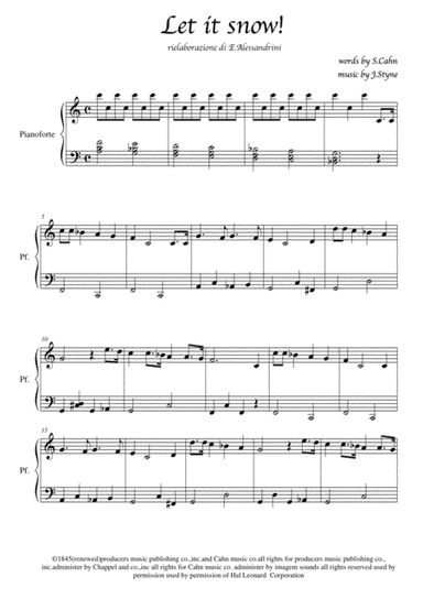 Let It Snow! Let It Snow! Let It Snow! (arr. Ester Alessandrini)