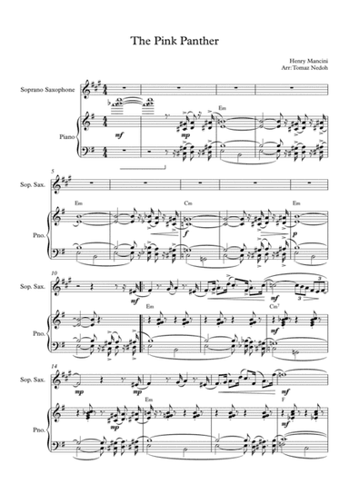 The Pink Panther (arr. Tomaz Nedoh)