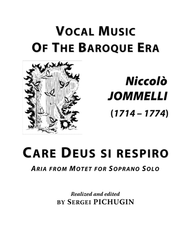 JOMMELLI Niccolò: Care Deus si respiro, an aria from motet, arranged for Voice and Piano (C minor) (arr. Sergei PICHUGIN)