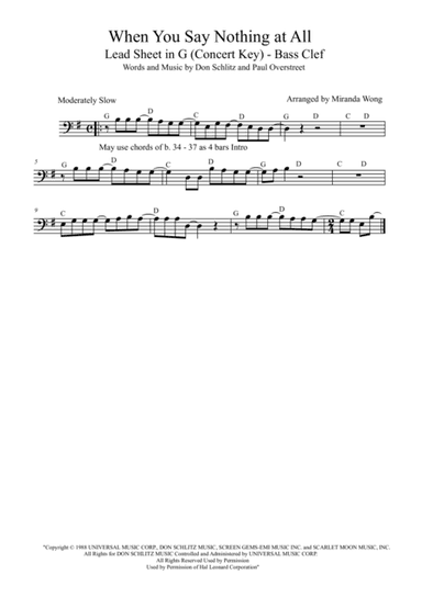 When You Say Nothing At All (arr. Miranda Wong)