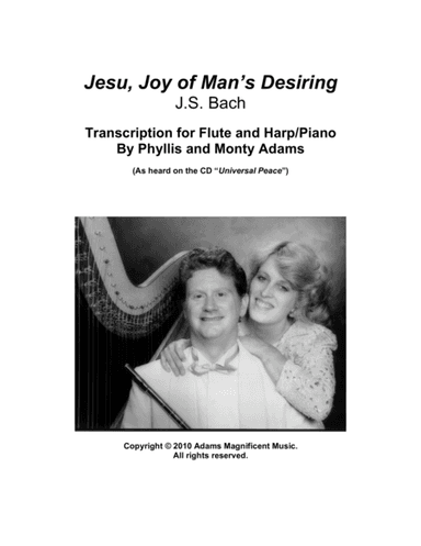 Jesu, Joy of Man’s Desiring for Flute and Harp (arr. Monty and Phyllis Adams)