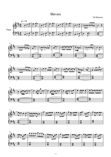 Shivers (arr. Ed Sheeran)
