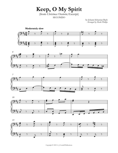Keep, O My Spirit (from Christmas Oratorio) (arr. Mark Phillips)