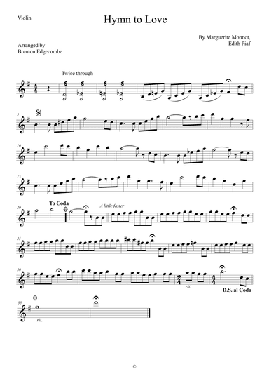 Hymn to Love (arr. Adelaide String Duo)