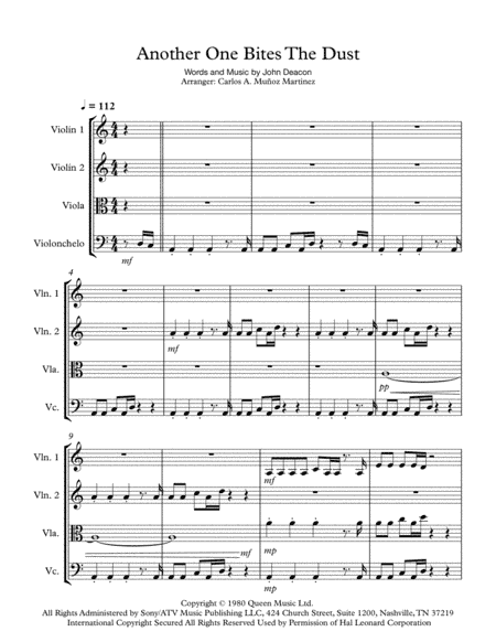Another One Bites The Dust (arr. Carlos Alberto Muñoz Martinez)