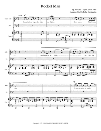 Rocket Man (i Think It's Gonna Be A Long Long Time) (arr. Nicholas Desjardins)