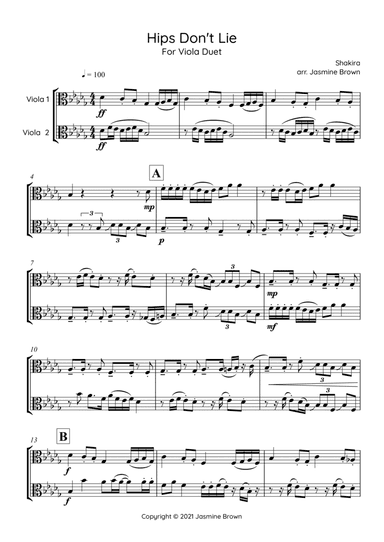 Hips Don't Lie (arr. Jasmine Brown)