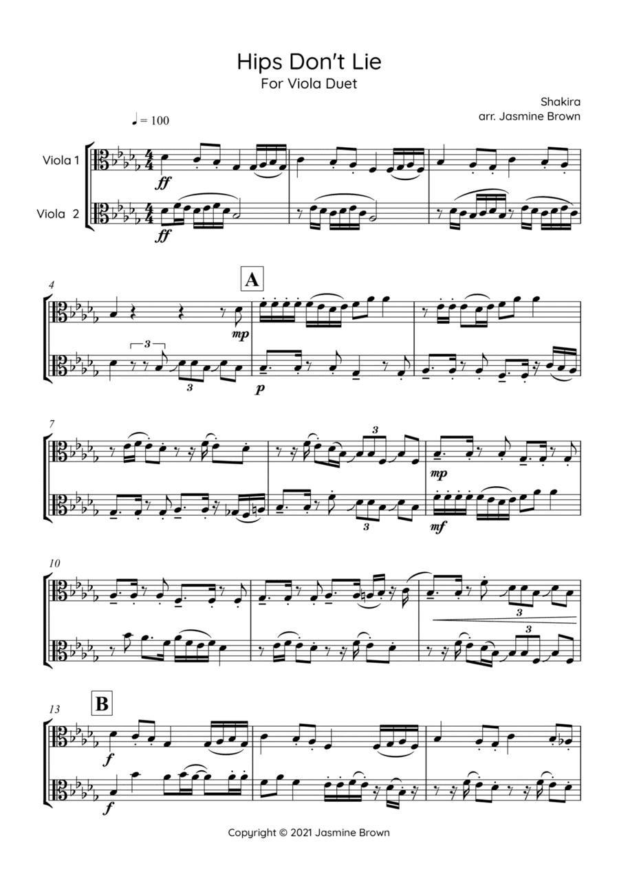 Hips Don't Lie (arr. Jasmine Brown)