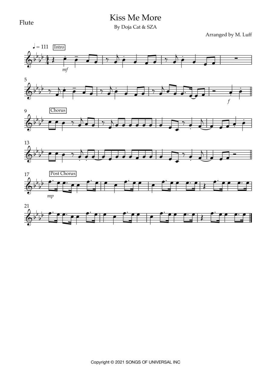 Kiss Me More (arr. Matt Luff)