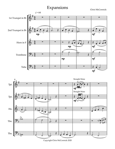 Expansions for Brass Quintet