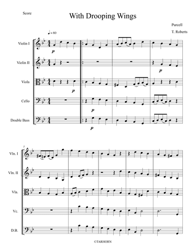 With Drooping Wings (Dido and Aeneas) (arr. Terry Roberts)