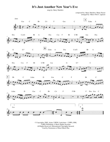 It's Just Another New Year's Eve (arr. Marco Polo C. Ignacio)