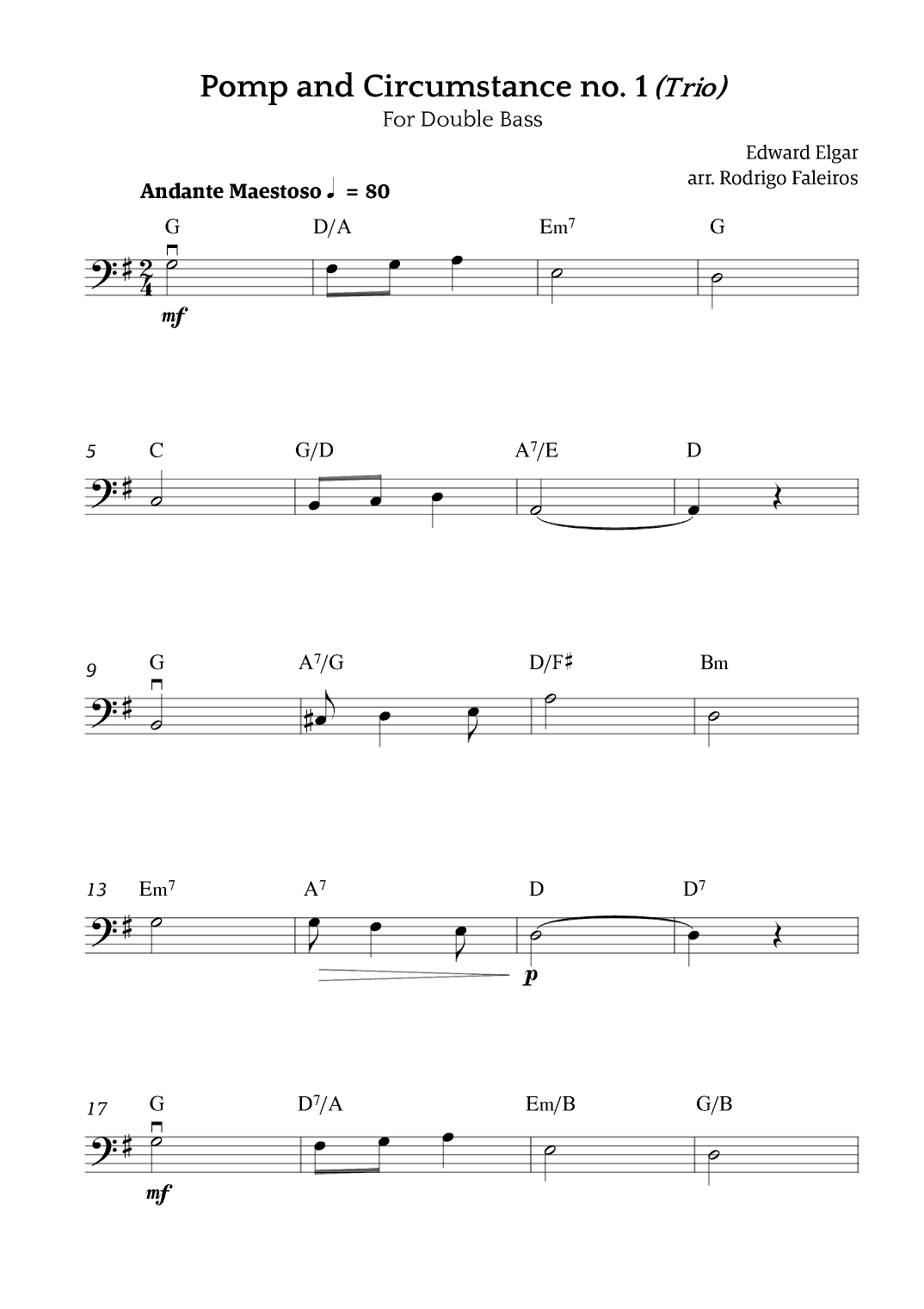 Pomp and Circumstance no. 1 (Trio) (arr. Rodrigo Faleiros)