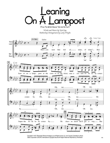 Leaning On A Lamp Post (arr. Larry Wright)