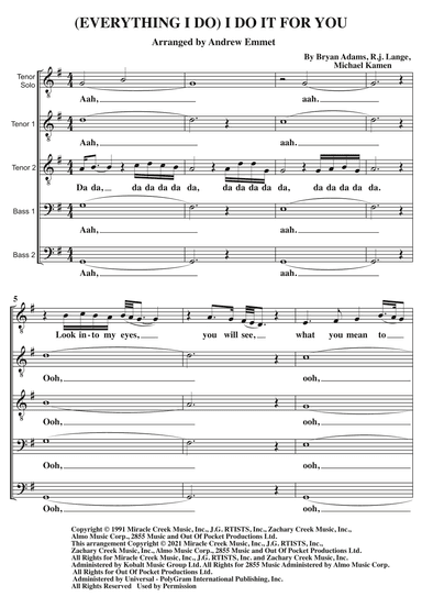 (everything I Do) I Do It For You (arr. Andrew Emmet)
