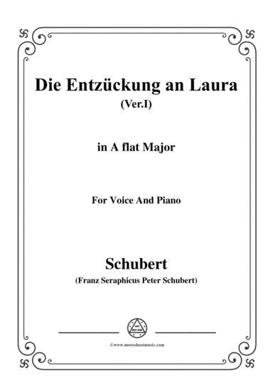 Schubert-Die Entzückung an Laura(Version I),D.577,in A flat Major,for Voice&Piano (arr. MSM)