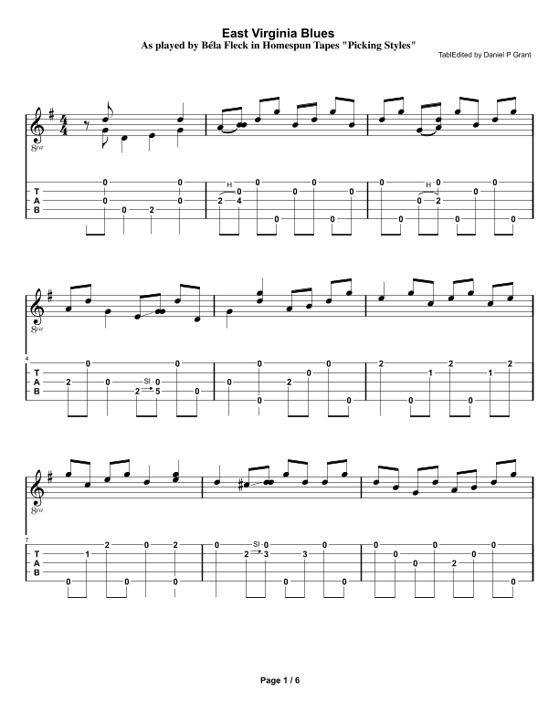 East Virginia Blues (arr. Béla Fleck)