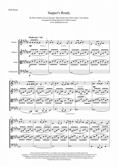 Supper's Ready (arr. Mark Lansom)