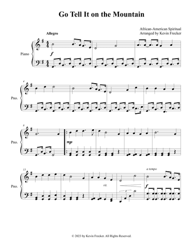 Go Tell It on the Mountain (arr. Kevin Frecker)