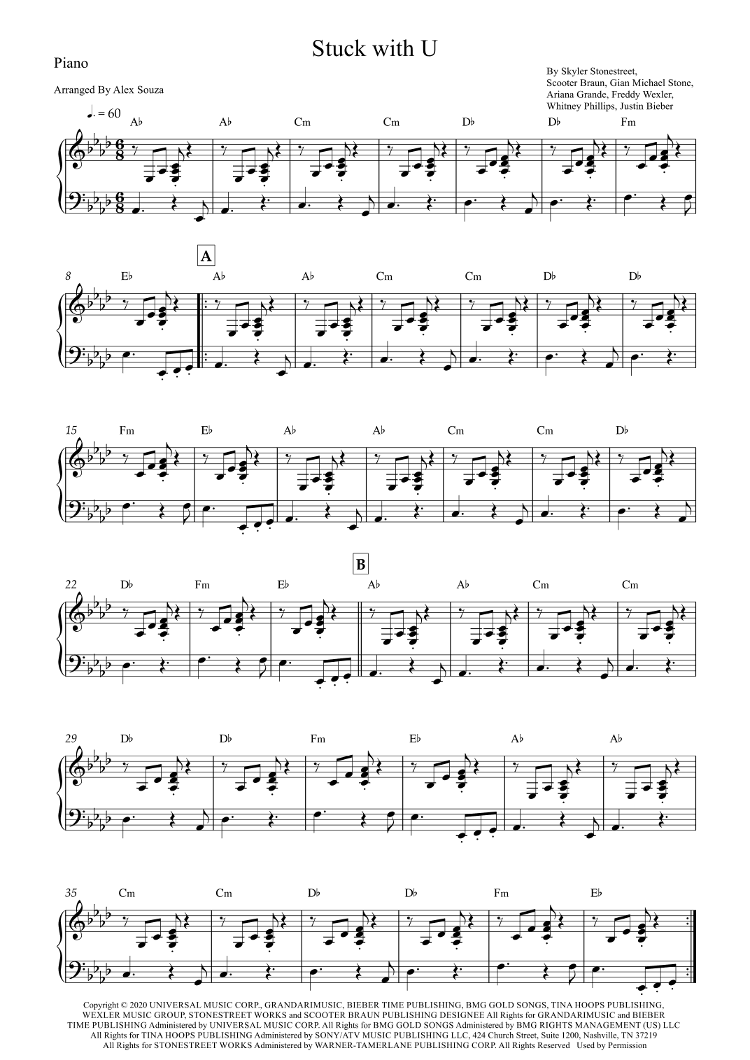Stuck With U (arr. Alex Souza)
