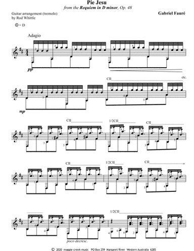 Pie Jesu  (tremolo) (arr. Rod Whittle)