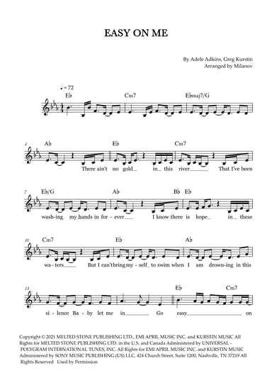 Easy On Me (arr. Milanov)