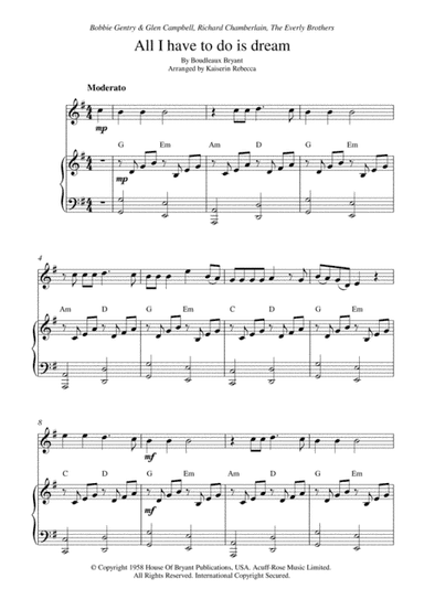 All I Have To Do Is Dream (arr. Kaiserin Rebecca)