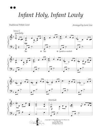 Infant Holy, Infant Lowly (arr. Lorie Line)